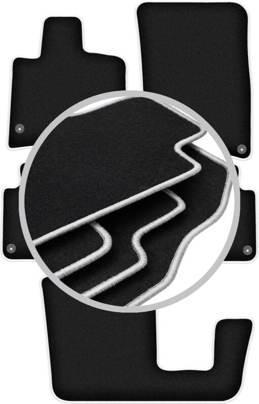 CARLUX-SILVER Autofußmatten für: Audi Q7 I 4L SUV (2005-2015)