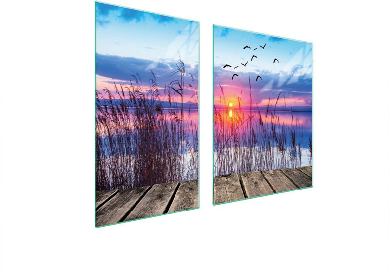 GLASPLATTE und SCHNEIDEBRETT 100x52 ANSICHT