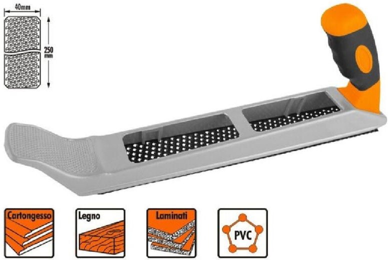 Trade Shop - hobel für gipskarton holz pvc raspelfeile 250X40 mm auswechselbar 57222 -