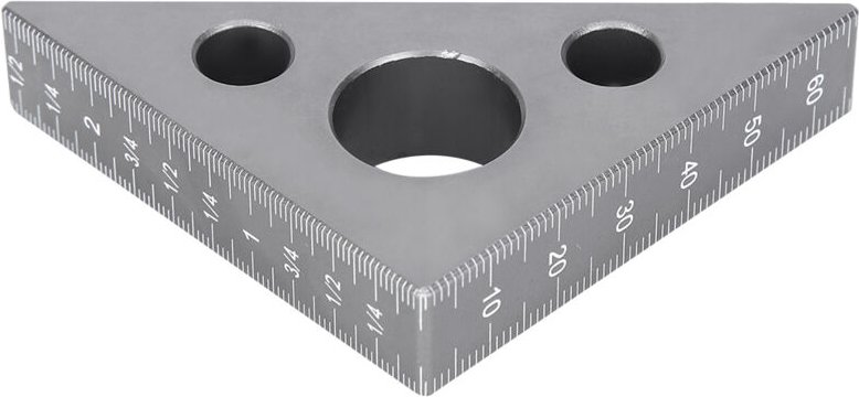 Eosnow - Dreieckslineer Aluminiumlegierung 45/90 Grad Frosted rechter Winkelmesser Holzbearbeitungsinstrument