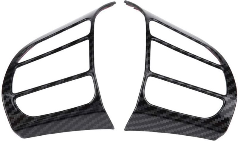 Ej.life - kimiss abs Kunststoff 1 para Auto Lenkradabdeckung Rahmen Trim Einfügen Aufkleber(Swarchz)