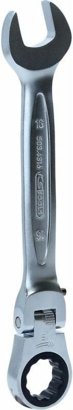 GEARplus Gelenk-Ratschenringmaulschlüssel feststellbar, 16mm