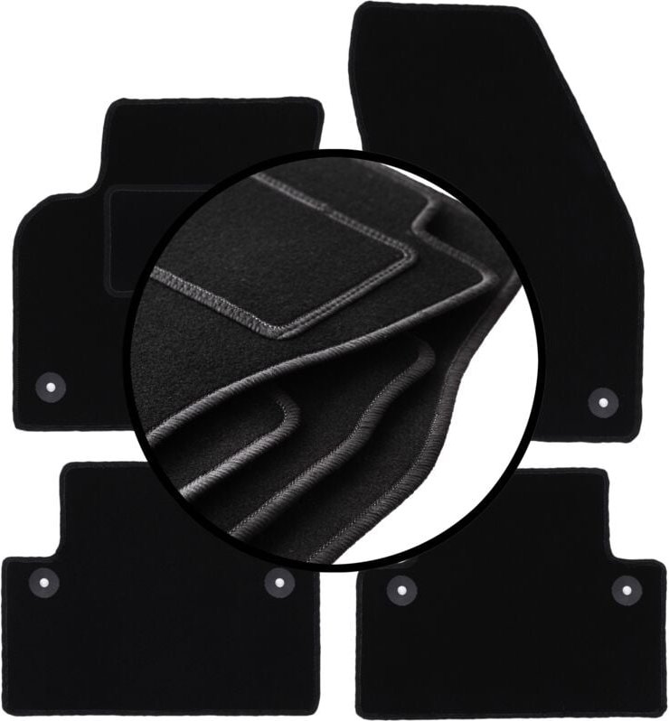 Komplettset Veloursmatten für: Volvo S40 II Limousine (2004-2012)