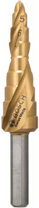 Stufenbohrer HSS-TiN, 4 - 12 mm, 6 mm, 65 mm, 9 Stufen - Bosch