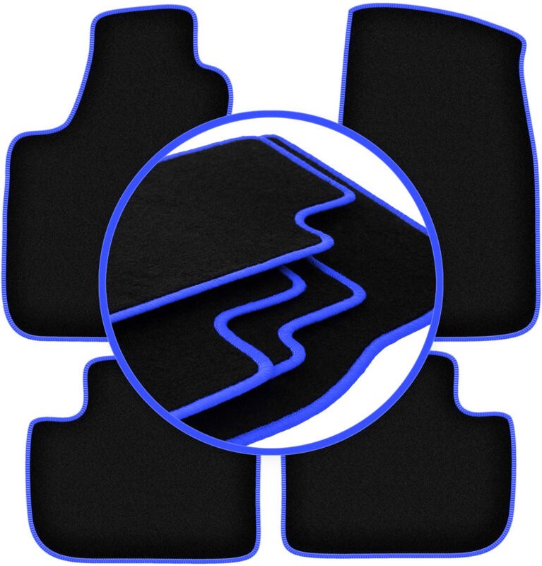CARLUX-BLUE Autofußmatten für: Lancia Thema II Limousine (2011-2014)
