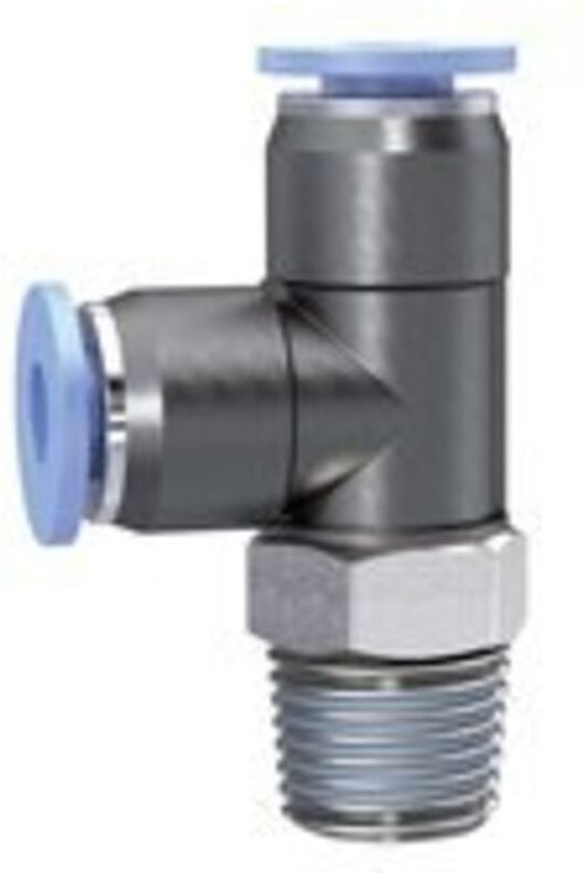 Riegler - T-Steckverschraubung »Blaue Serie« mini, L-Form, drehbar, r 1/8