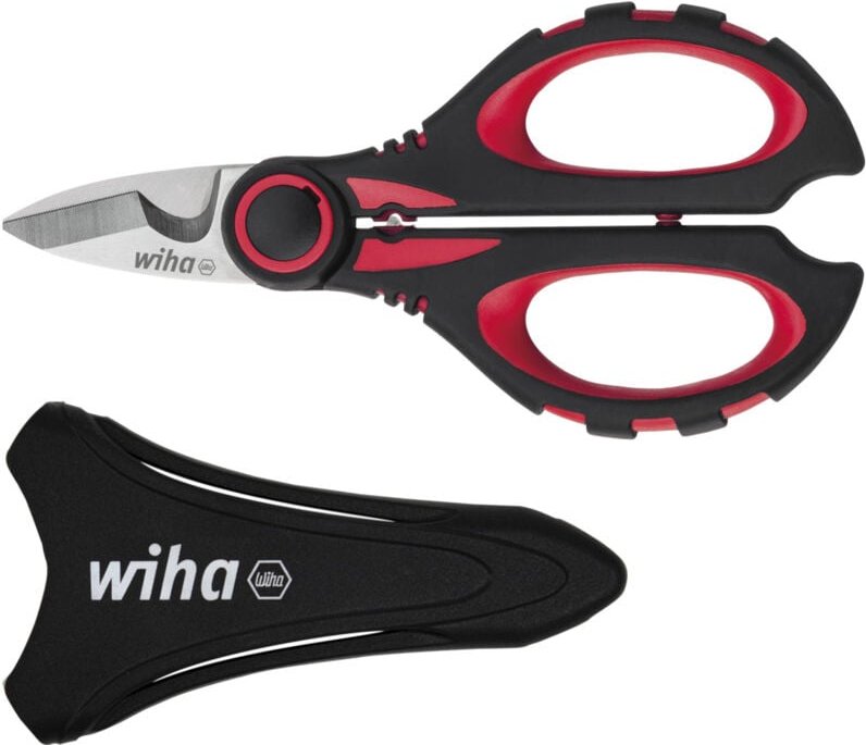 Elektrikerschere mit Schutzhülle i Kabelschere mit Crimpfunktion in Blister i Ablängen, Abisolieren, Abmanteln von Kabel...