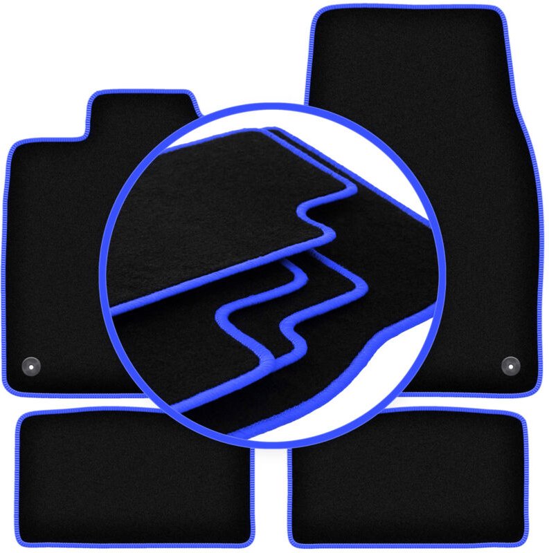 CARLUX-BLUE Autofußmatten für: Porsche Taycan Limousine (2020-)