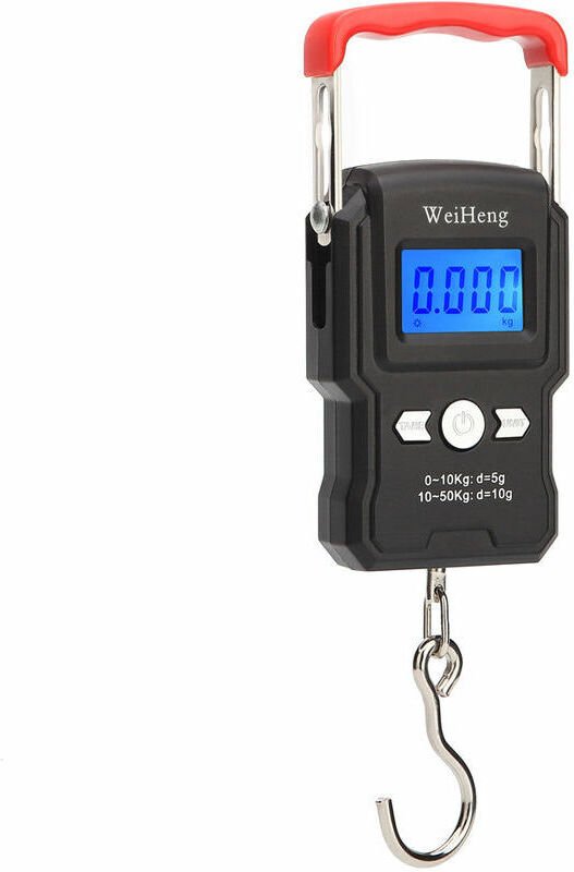 Bilancia a gancio, doppia precisione, retroilluminazione LCD, 50 kg / 5 g