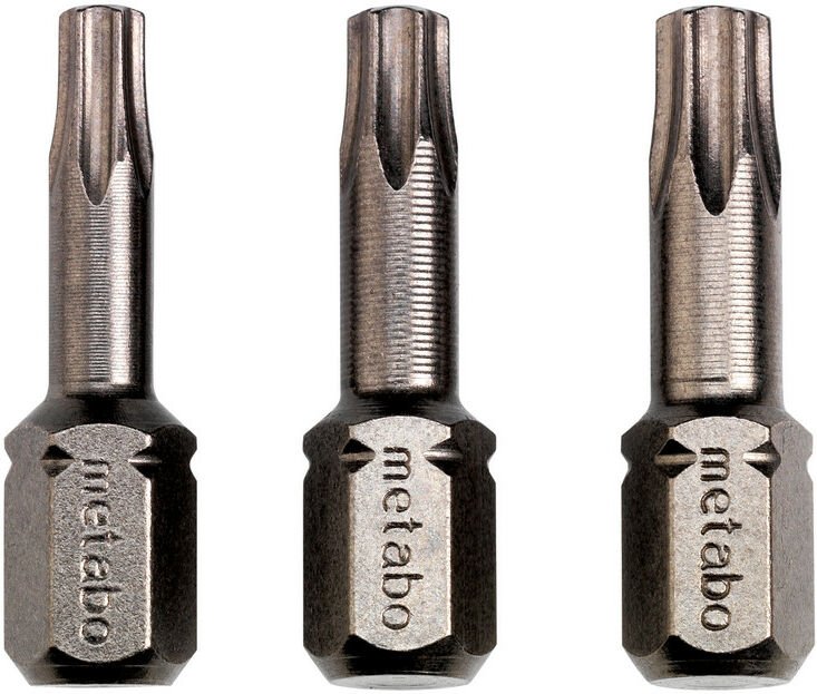 Metabo - 3 Bits für Torx-Schrauben T15/ 20/ 25 Torsion (628539000)