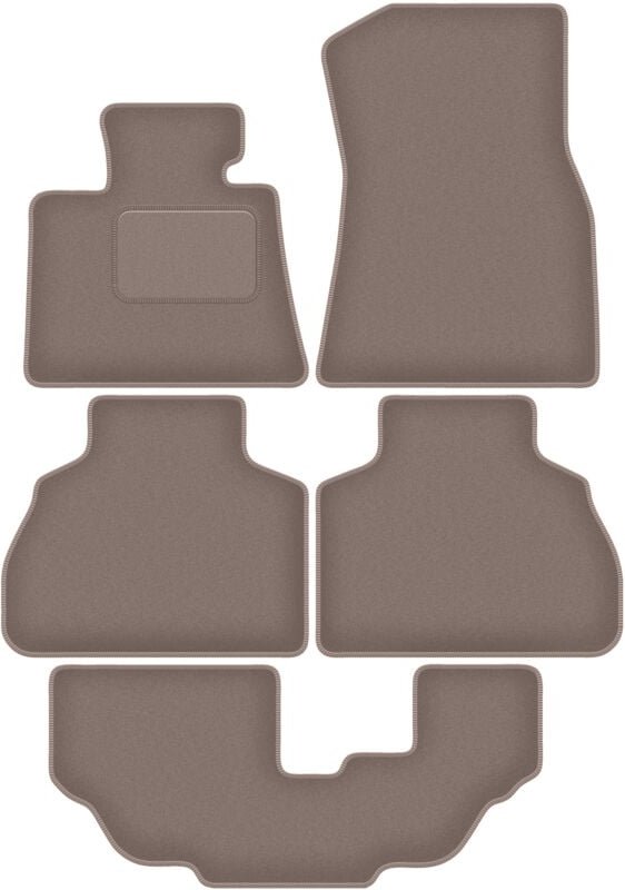 Beige Velours-Fußmatten für: BMW X7 G07 7-Sitzer (2018-)