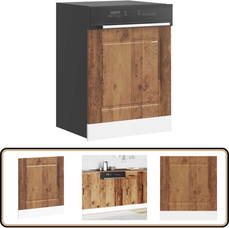 Geschirrspülerblende Kalmar Altholz-Optik 60x1,5x67 cm - Vidaxl