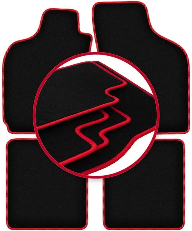 CARLUX-RED Autofußmatten für: Fiat Albea Limousine (2002-2010)