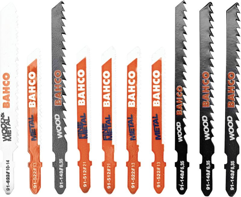 Bahco 91-MIXED-10P Stichsägeblätter-Satz für Holz und Metall - 10-tlg 1 Set