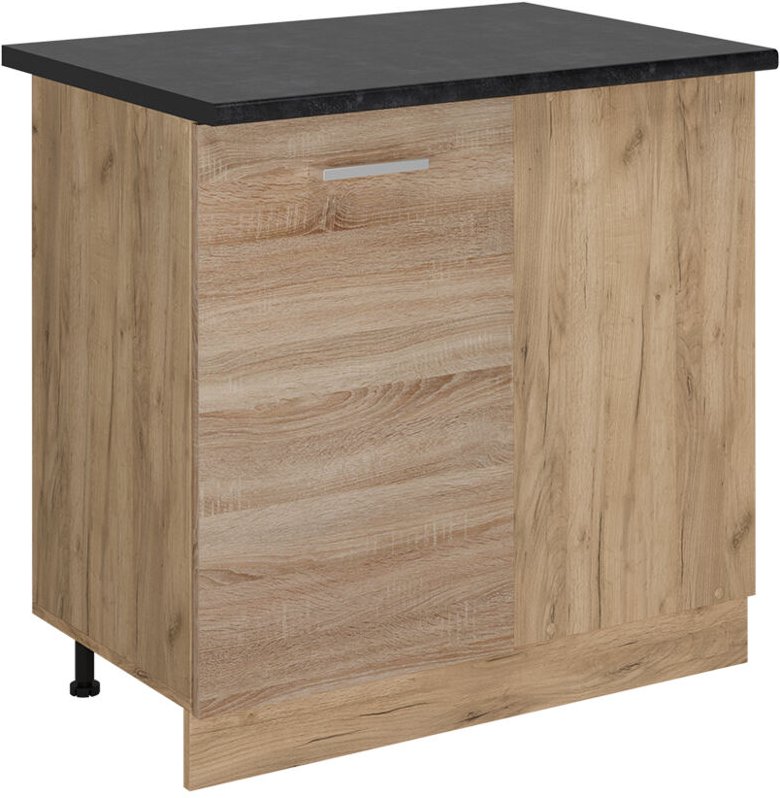 Thumbnail - Vicco - Eckunterschrank R-Line, Sonoma, 86 cm , ap Anthrazit