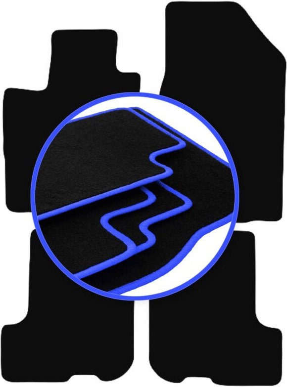 CARLUX-BLUE Autofußmatten für: Dacia Sandero II FL Fließheck (2018-2021)