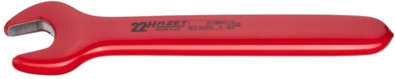 Hazet Einmaulschlüssel, schutzisoliert, Außen-Sechskant Profil, 22 mm