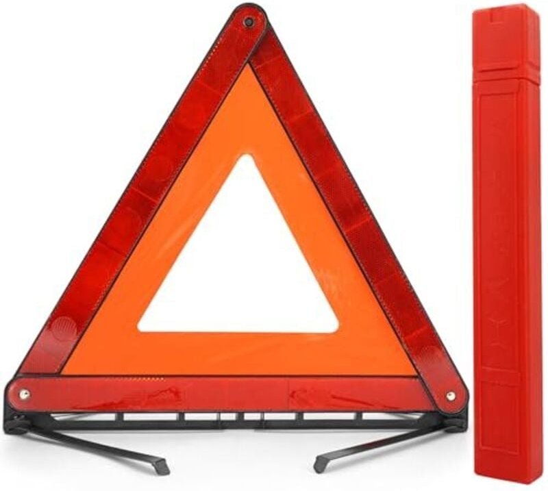 Warndreieck fürs Auto – faltbar – Warndreieck für die Sicherheit am Straßenrand – reflektierende rote Schilder – Aufbewa...