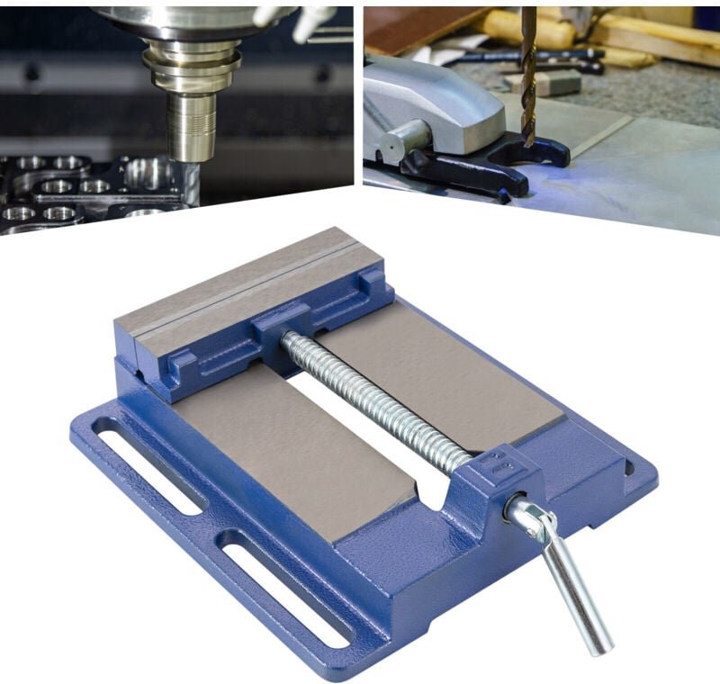 Maschinenschraubstock Schraubstock Säulenbohrmaschine Tischbohrmaschine Bohrmaschinen-Schraubstock Backenbreit 145 mm