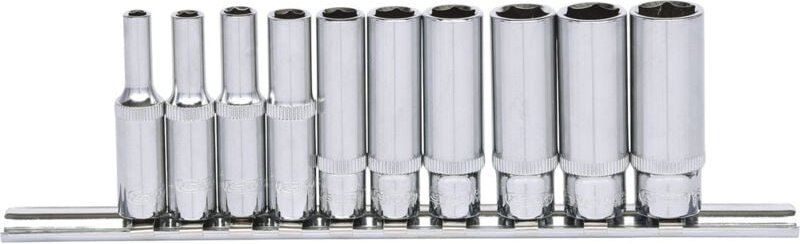 Thumbnail - 1/4' CHROMEplus Sechskant-Stecknuss-Satz, lang, 10-tlg 4-13mm