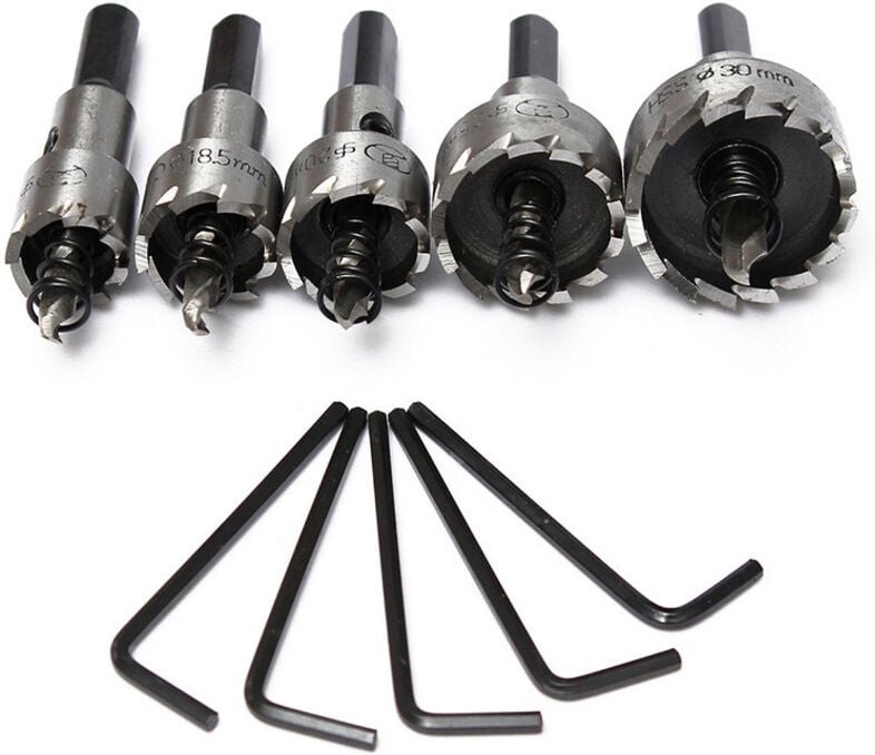 Diamantbohrer, HSS-Lochsäge, Betonbohrer, 16/18,5/20/25/30 mm, 5-teilig, Fliesenbohrer, Bohrer, Dillschneider, Kernbohre...
