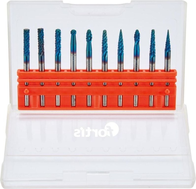 Thumbnail - Kleinfrässt.-Satz hm 3mm 10-tlg beschichtet Fortis