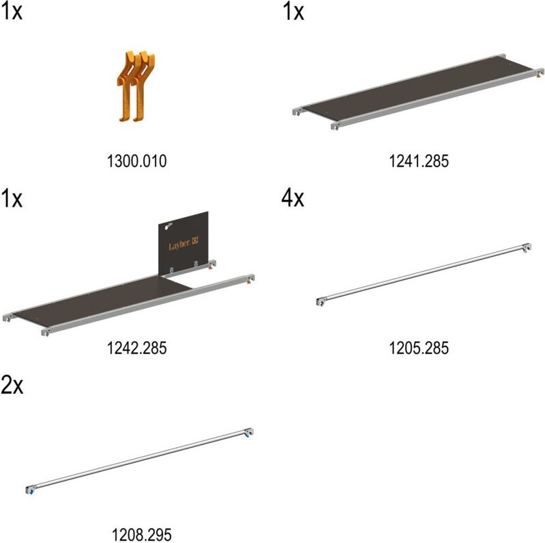Layher Nachrüstset P2 für Gerüst Uni Breit 1402.103