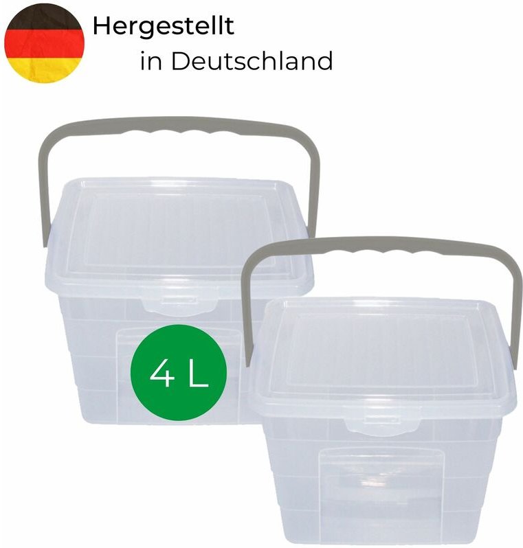 Novaliv - 2x Aufbewahrungsbox Box + Deckel