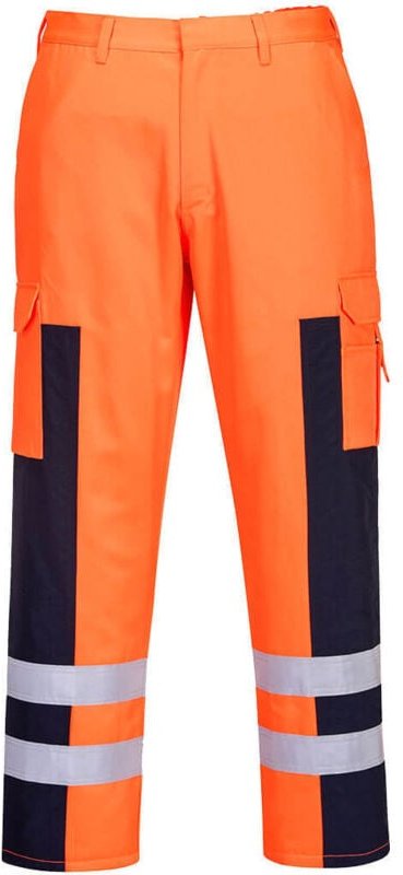 Hochsichtbarkeits-Orange/Marine "balistique" Hose L - FR(46-48) - UK(36-38)