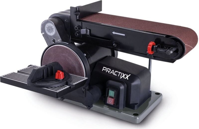 Band- und Tellerschleifer PX-BTS-370 Practixx Schleifmaschine für Holz 370W Ø150mm Schleifteller Bandlänge 100x915mm ink...