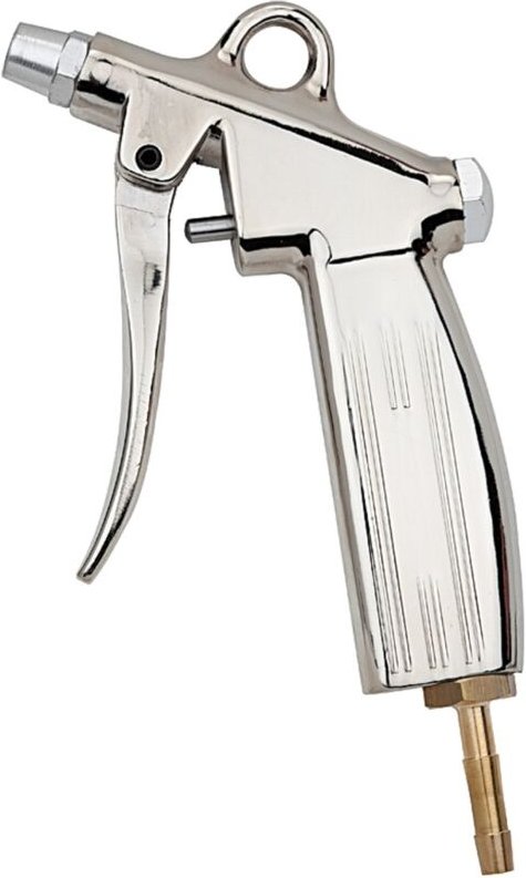 Blaspistole, Dämpferdüse, Alu-Druckguss vernickelt, Tülle lw 13 - Riegler