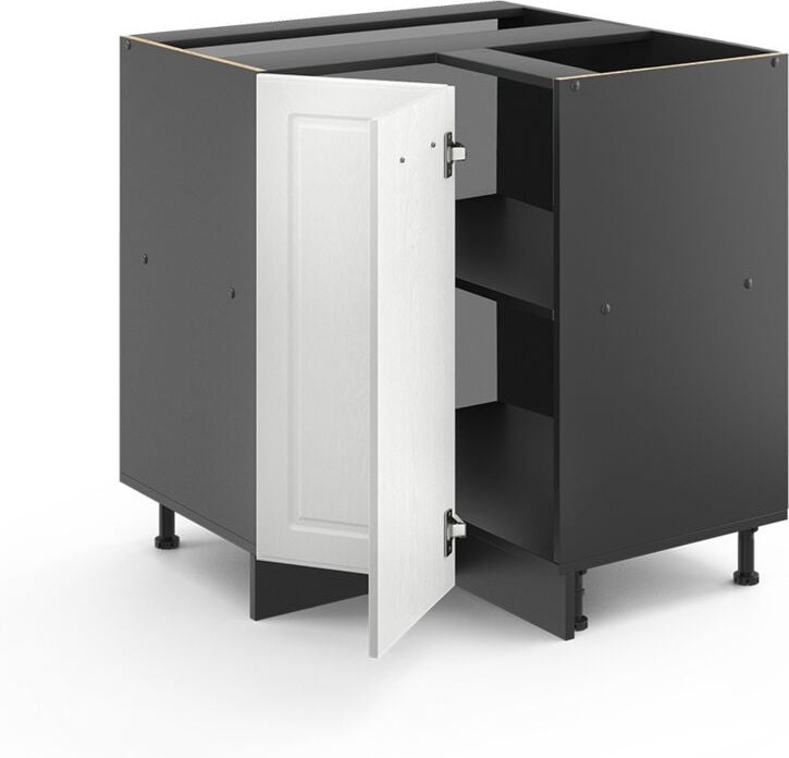 Vicco - Eckunterschrank R-Line, Weiß Landhaus, 75.6 cm, ap Eiche