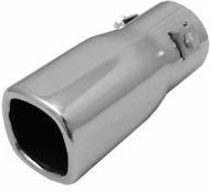 Auspuffblende universal Eckig 50x50 Anschluss 38-50mm