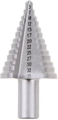 Konischer Metallbohrer, Stufenbohrer, 5–35 mm, konisches Dreieck aus Titan mit Titanbeschichtung, zum Bohren mit Schraub...