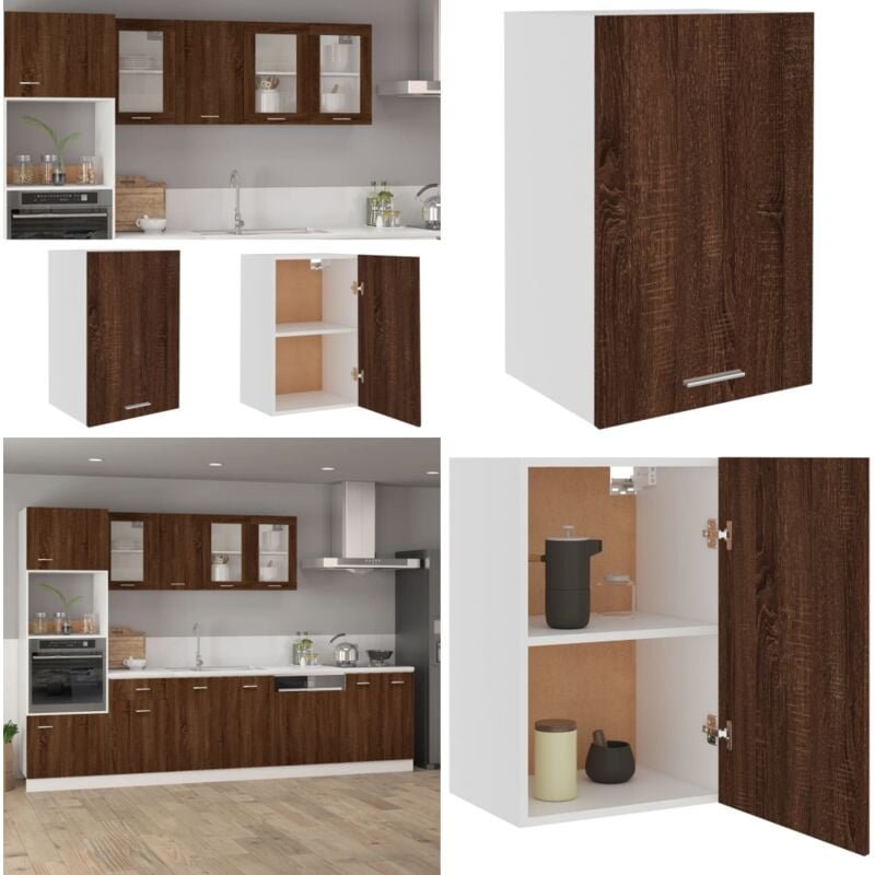 Hängeschrank Braun Eichen-Optik 39,5x31x60 cm Holzwerkstoff - Küchenmöbel - Hängeschrank - Holzschrank - Eiche Optik - W...