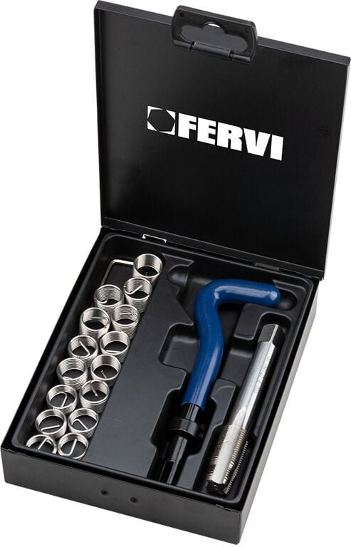 Fervi - Metrisches F-Spulen-Zundkerzengewinde-Reparaturset M10x125 e011/m100x125c