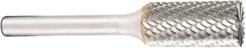 Projahn Hartmetallfräser, Form B Zylinder mit Stirnverzahnung d1 8.0 mm, Schaftdurchmesser 6.0 mm Kreuzverzahnung