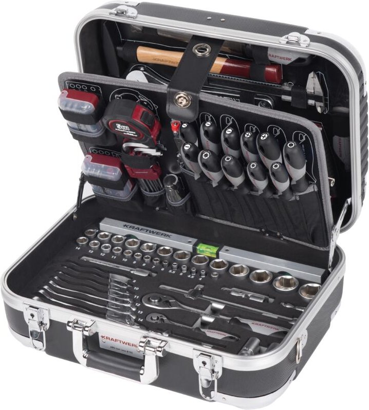 Werkzeugkoffer B100, abs, 1/4' + 1/2', 170 tlg.