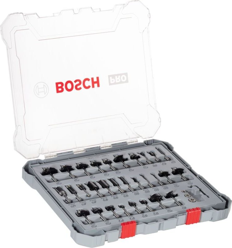 Pro Fräser Set Mixed 30 teilig 6 mm Schaft - Bosch