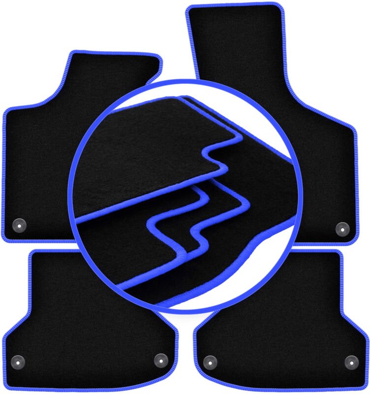 CARLUX-BLUE Autofußmatten für: Audi A3 8P Fließheck, Sportback, Cabrio (2003-2011)