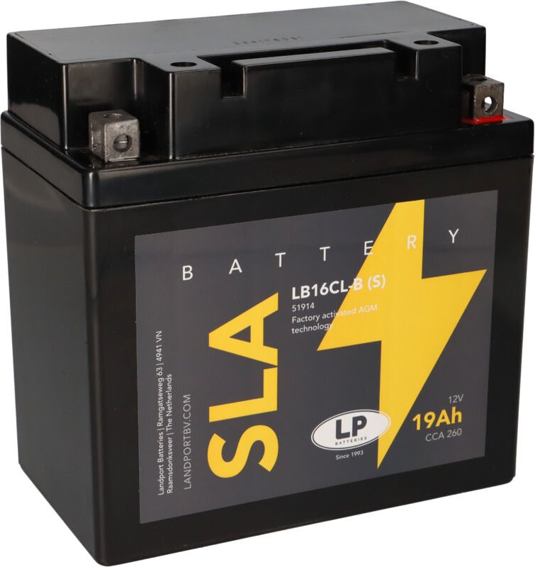 Batterie AGM SLA 12V 19Ah für Motorrad Startbatterie MS LB16CL-B (S)