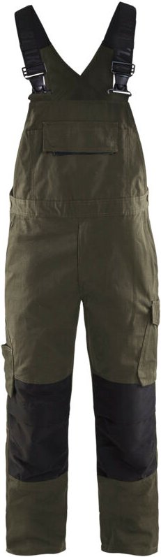 Arbeitslatzhose mit Stretch-Trägern 2695 - Khaki/Schwarz 58C