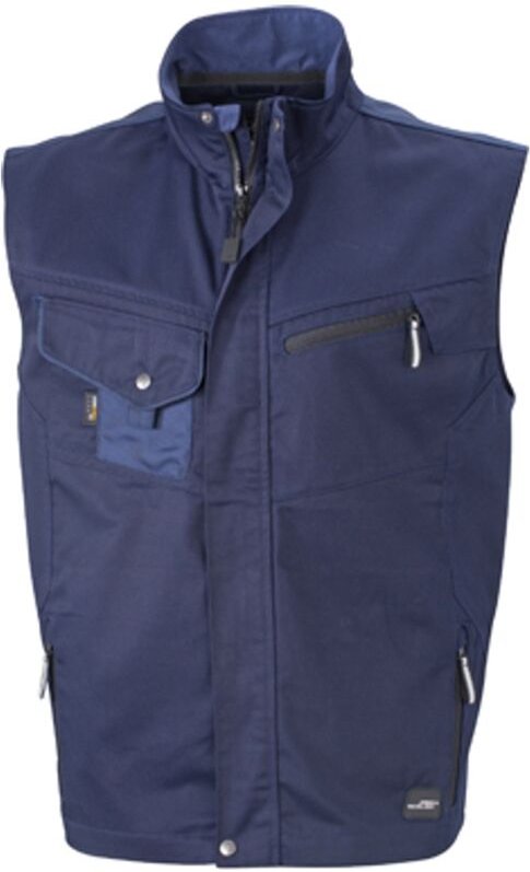 James&nicholson - Workwear Weste JN822 Gr. xl navy/navy