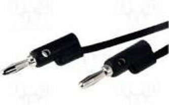Kabel mit 2mm Bananenkabel Länge 250mm Farbe SCHWARZ