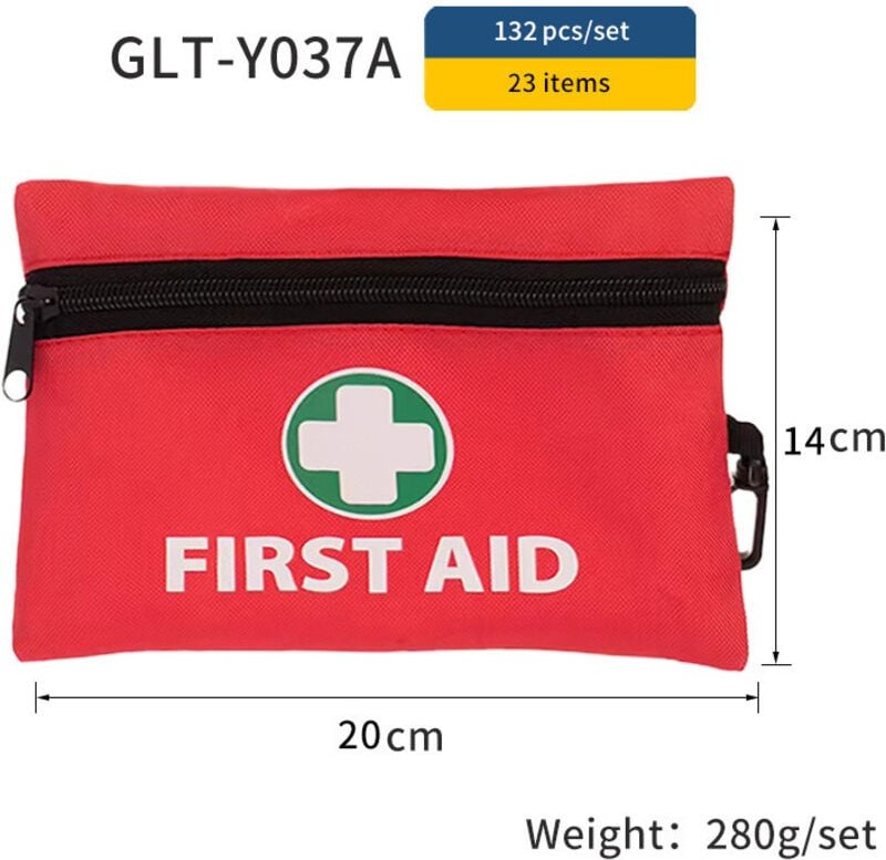 23 verschiedene Arten von 132 Erste-Hilfe-Sets für Bergsteigen und Camping, Notfallsets für Outdoor-Reisen und Auto-Notf...