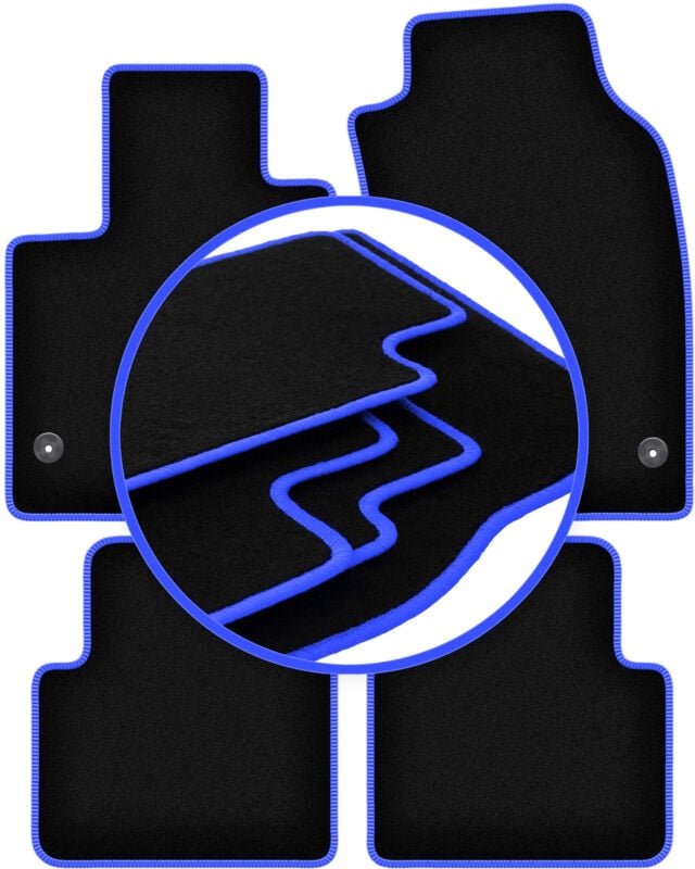CARLUX-BLUE Autofußmatten für: Fiat Panda III Fließheck (2012-)