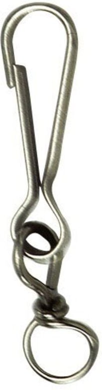 Vernickelter Wirbelringkarabiner 100 mm.