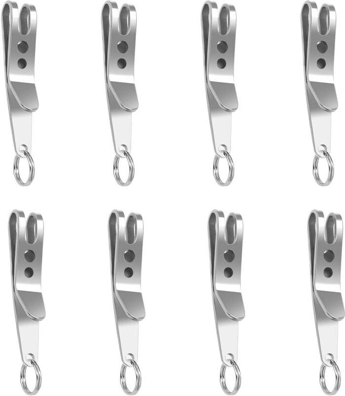 8-teiliger Hängeclip zum Aufhängen von EDC-Gegenständen, Schlüssel, Taschenlampe, Flash-Laufwerk, Notfallpfeife, Mehrzwe...