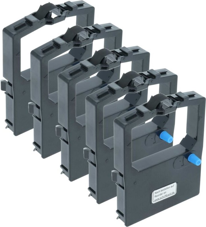 vhbw 5x Farbband Schriftband kompatibel mit OKI Microline ML 391 Elite, ML 391 Plus, ML 391 Nadeldrucker, Bondrucker - S...