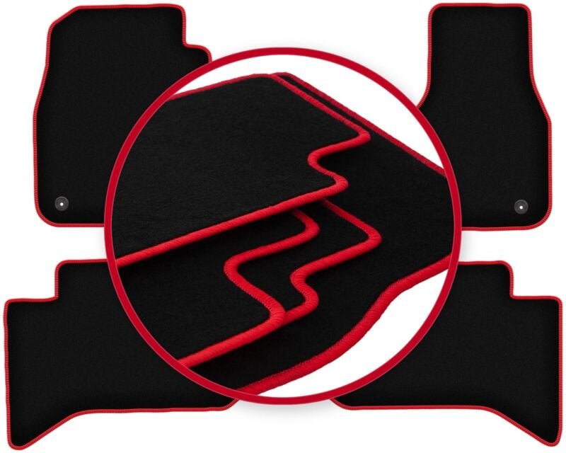 Thumbnail - CARLUX-RED Auto-Fußmatten für: Dodge RAM short DJ (2009-2019)